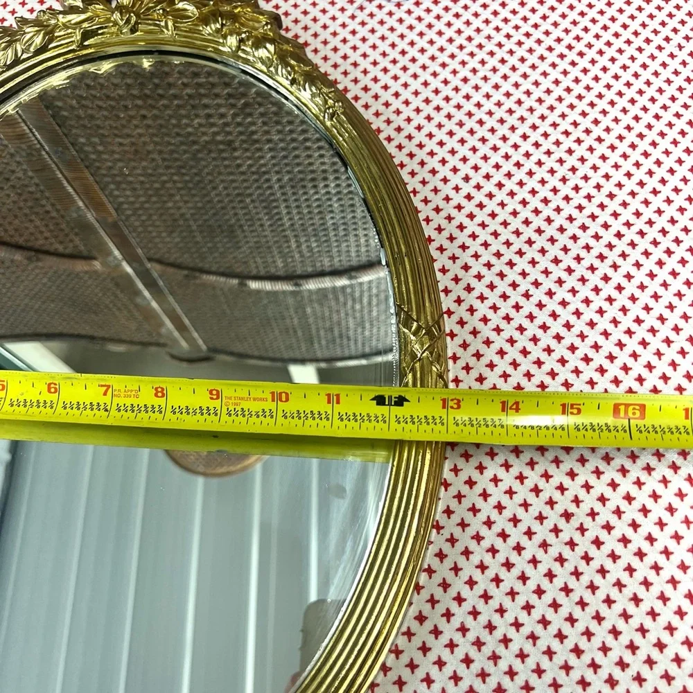 Vintage home interior gold resin mirror wall decor